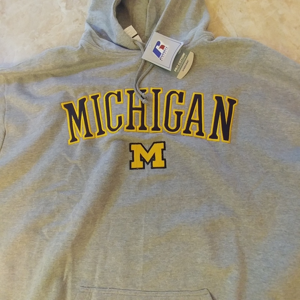 Big & Tall Sweatshirt, Pull Over, Hood, SZ 4XL